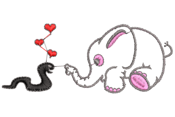 Cute Elephant with Worm Embroidery Review