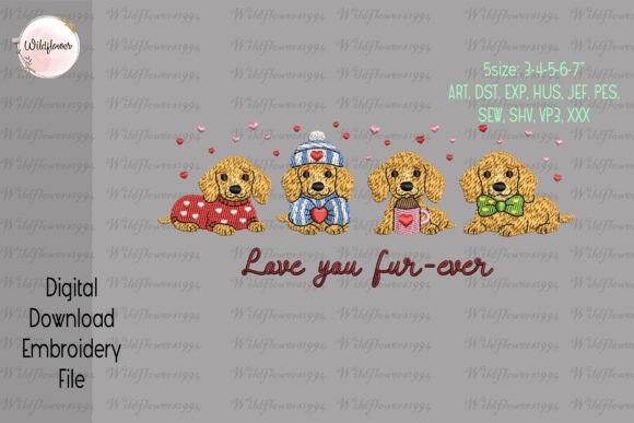 Dachshund Dog Valentine Embroidery File Review