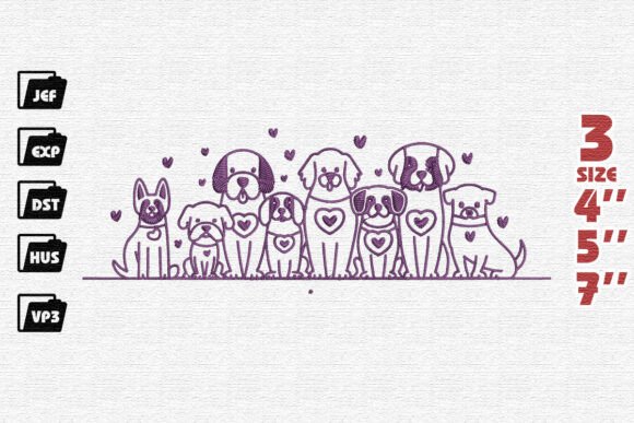 Family Dog Embroidery Review for Apparel Design