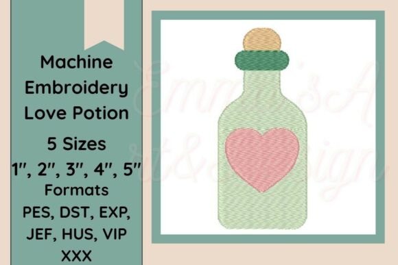 Love Potion Bottle Embroidery Design Review