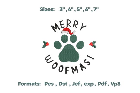 Merry Woofmas Paw Print Embroidery Review