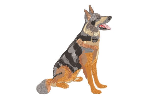 Sitting German Shepherd Embroidery Review