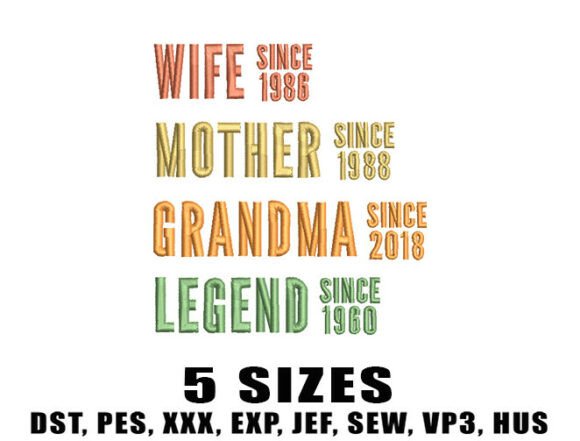 Wife Mom Grandma Legend Embroidery Design Review